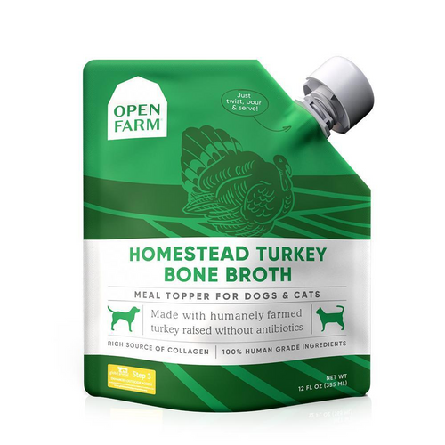 Open Farm Homestead Turkey Bone Broth for Dogs & Cats