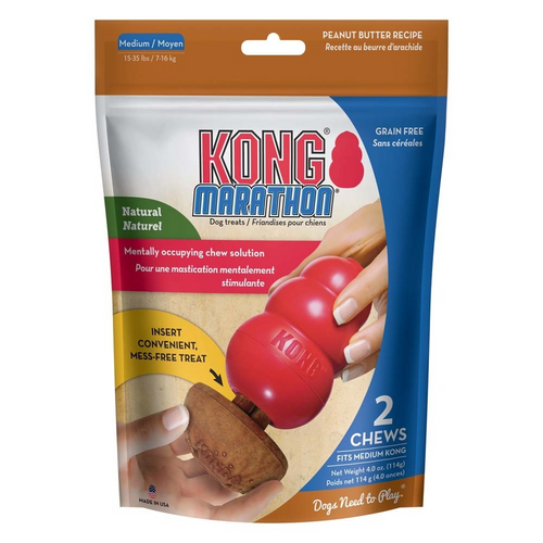 Kong Marathon Peanut Butter Dog Treat 2-Pack