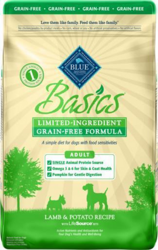Blue Buffalo Basics Adult Skin & Stomach Care Grain-Free Lamb & Potato Recipe Dry Dog Food