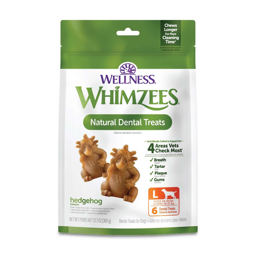 Whimzees Hedgehog Dental Chew Dog Treats