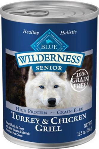 Blue Buffalo Wilderness High-Protein Grain-Free Turkey & Chicken Grill Senior Canned Dog Food