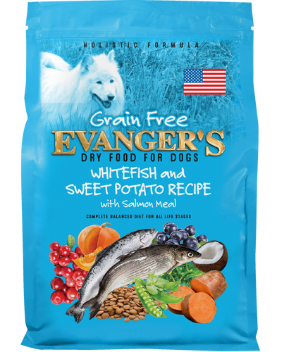 Evanger's Grain Free Whitefish, Sweet Potato and Salmon Dry Dog Food