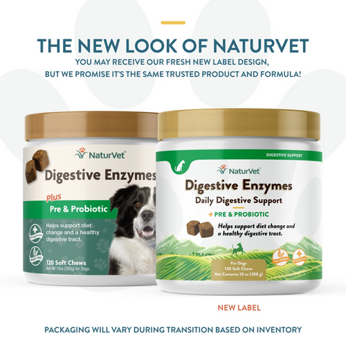 NaturVet Digestive Enzymes plus Probiotic Functional Soft Chews for Dogs