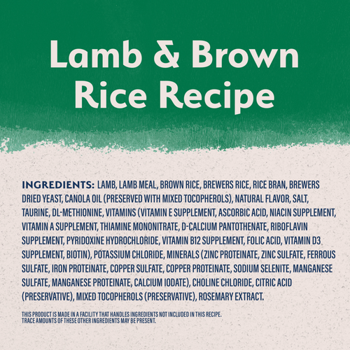 Natural Balance Limited Ingredient Dry Dog Food, Lamb & Brown Rice Recipe
