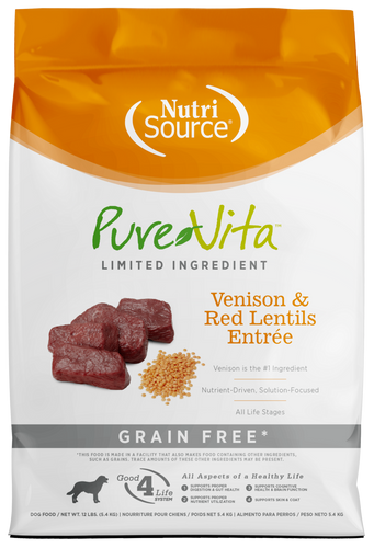 PureVita Grain Free Venison & Red Lentils Entree Dry Dog Food