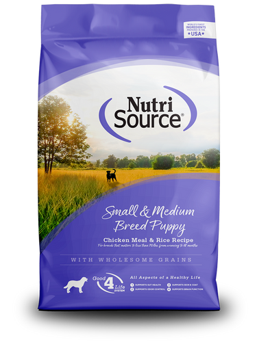 NutriSource Small & Medium Breed Puppy Chicken & Rice Dry Dog Food