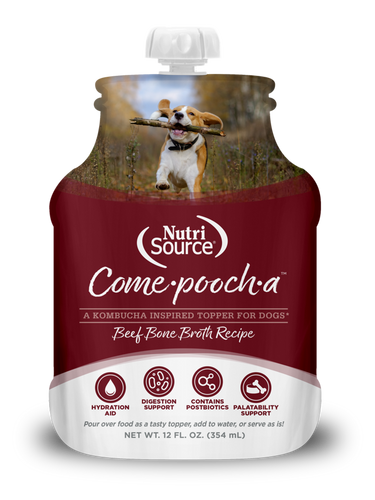 NutriSource Come-pooch-a Beef Broth Food Topper