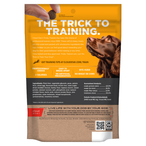 Cloud Star Tricky Trainers Soft & Chewy Cheddar Dog Treats