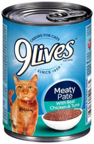 9Lives Meaty Pate with Chicken and Tuna Dinner Canned Cat Food