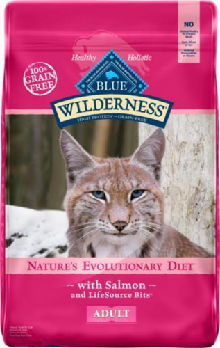 Blue Buffalo Wilderness High-Protein Grain-Free Adult Salmon Recipe Dry Cat Food