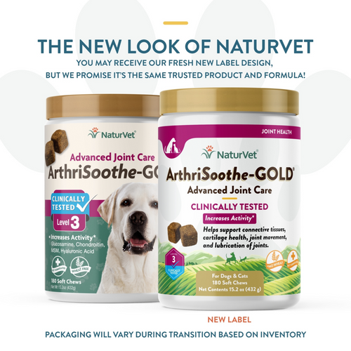 NaturVet ArthriSoothe Gold Soft Chews for Dogs and Cats