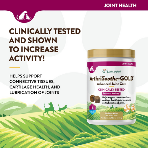 NaturVet ArthriSoothe Gold Soft Chews for Dogs and Cats