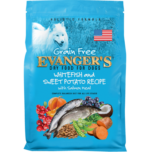 Evanger's Grain Free Whitefish, Sweet Potato and Salmon Dry Dog Food