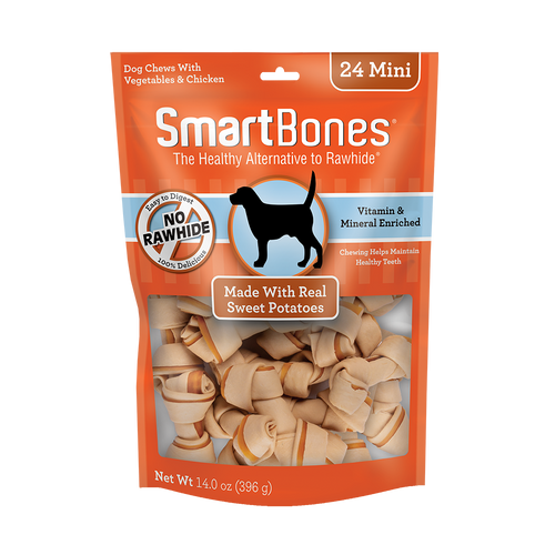 SmartBones Mini Sweet Potato Chew Bones Dog Treats