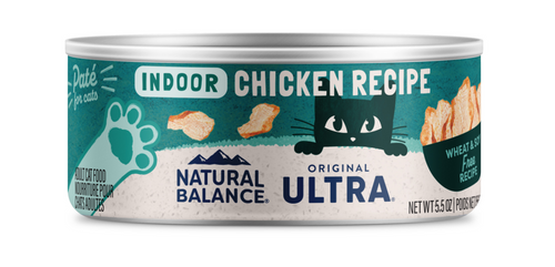 Natural Balance Original Ultra Wet Cat Food, Indoor Recipe with Chicken