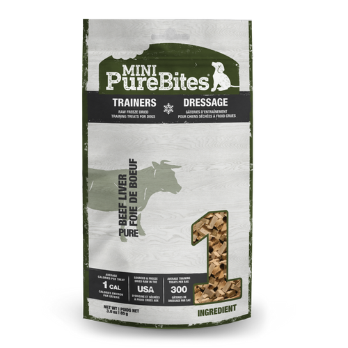 PureBites Mini Trainers Freeze Dried Beef Liver Dog Treats