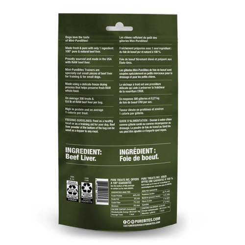 PureBites Mini Trainers Freeze Dried Beef Liver Dog Treats