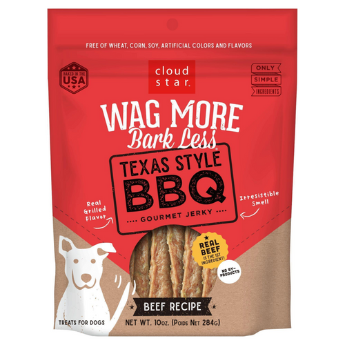 Wag More Bark Less Jerky Grain Free Texas BBQ Beef Dog Treats