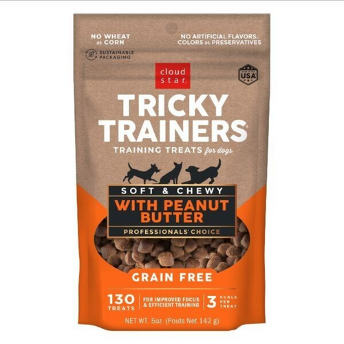 Cloud Star Tricky Trainers Soft & Chewy Grain Free Peanut Butter Dog Treats