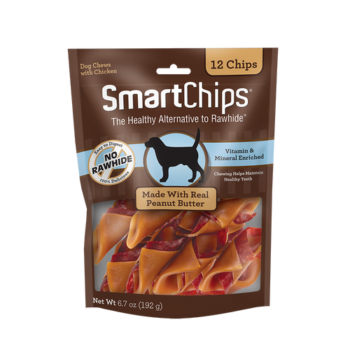 SmartBones SmartChips Peanut Butter Chews Dog Treats