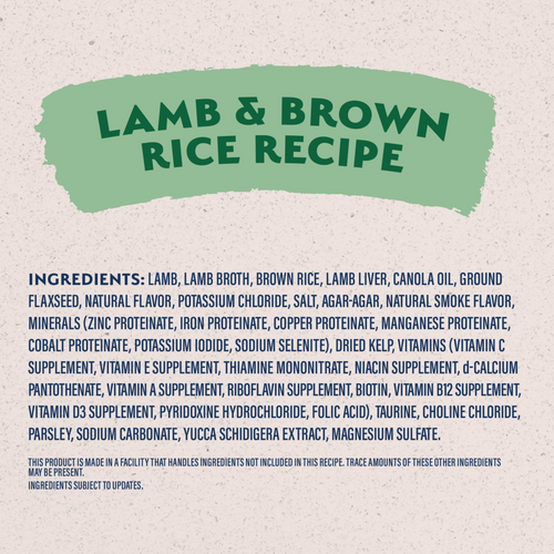 Natural Balance Limited Ingredient Wet Dog Food, Lamb & Brown Rice Recipe