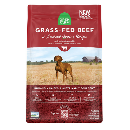 Open Farm Grass Fed Beef and Ancient Grains Dry Dog Food