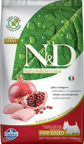 Farmina Prime N&D Natural & Delicious Grain Free Mini Adult Chicken & Pomegranate Dry Dog Food