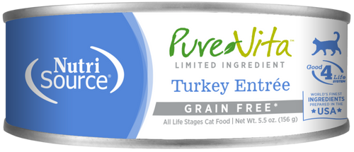 PureVita Grain Free 96% Real Turkey Entree Canned Cat Food
