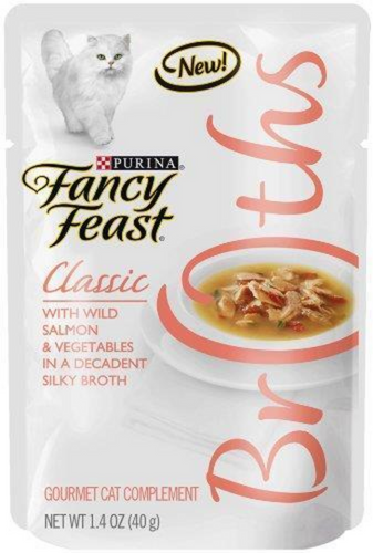 Fancy Feast Classic Broths Wild Salmon and Vegetables Wet Cat Food