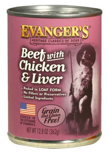 Evanger's Classic Beef with Chicken And Liver Canned Dog Food