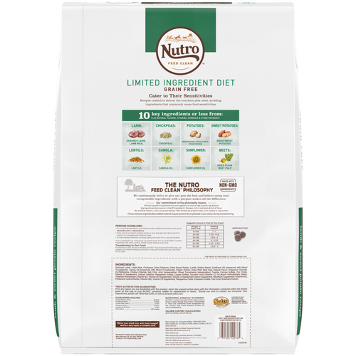 Nutro Limited Ingredient Diet Grain Free Adult Lamb and Sweet Potato Dry Dog Food