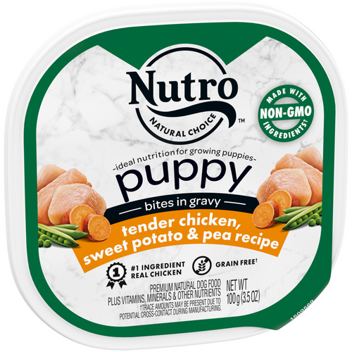 Nutro Puppy Tender Chicken & Rice Recipe Cuts In Gravy Dog Food Trays
