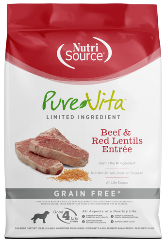 PureVita Grain Free Beef & Red Lentils Dry Dog Food