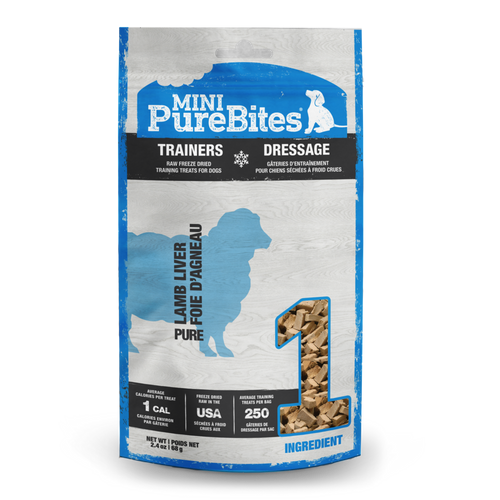 PureBites Mini Trainers Freeze Dried Lamb Liver Dog Treats