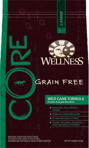 Wellness CORE Grain Free Natural Wild Game Duck, Turkey, Wild Boar and Rabbit Recipe Dry Dog Food