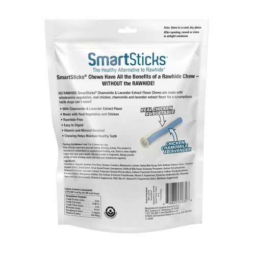 SmartBones Smart Sticks Chamomile and Lavender Extract Flavor Chews Dog Chews