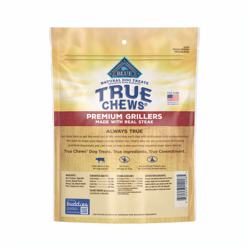 Blue Buffalo True Chews Steak Grillers Dog Treat