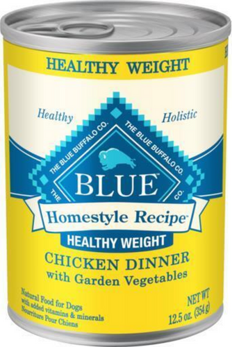 Blue Buffalo Homestyle Recipe Adult Healthy Weight Chicken Dinner with Garden Vegetables Canned Dog Food