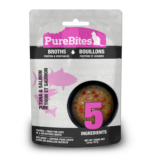 PureBites Broths Tuna, Salmon & Vegetables Cat Treat/Topper