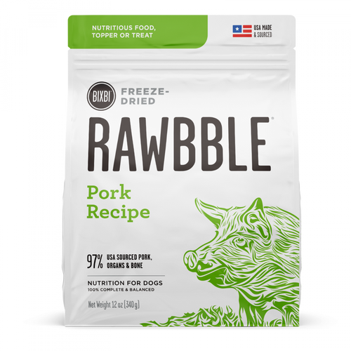 Bixbi Rawbble Freeze Dried Pork Dog Food