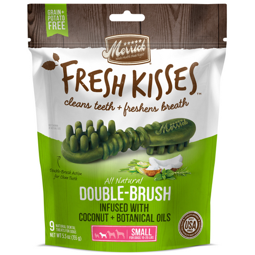 Merrick Fresh Kisses Coconut Oil and Botanics Dental Dog Chews Small