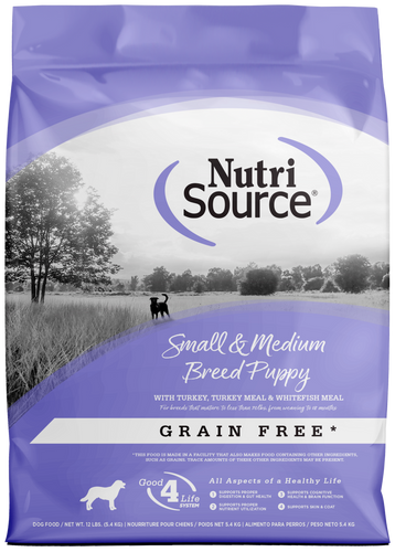 NutriSource Grain Free Small & Medium Breed Puppy Recipe Dry Dog Food