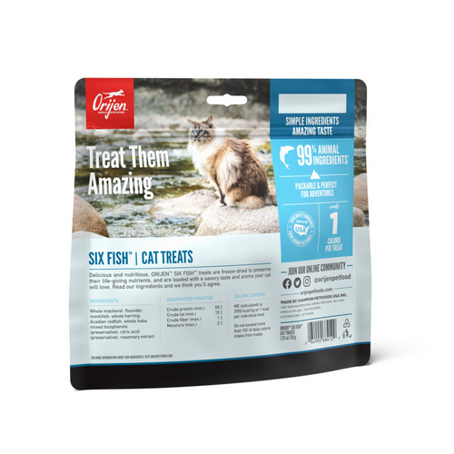 ORIJEN Grain Free Six Fish Freeze Dried Cat Treats