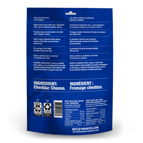 PureBites Freeze Dried Cheddar Cheese Dog Treats
