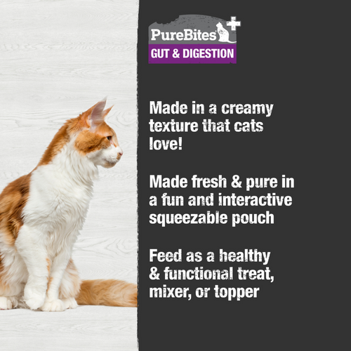 PureBites Plus Gut & Digestion Squeezables Cat Treat/Topper