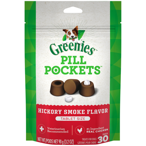 Greenies Pill Pockets Canine Hickory Smoke Flavor Dog Treats Tablet