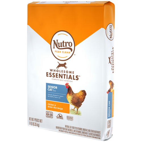 Nutro Wholesome Essentials Senior Cat Chicken and Brown Rice Dry Cat Food