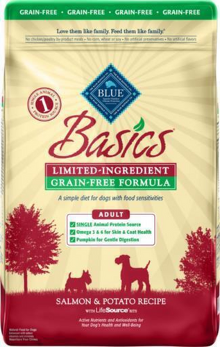 Blue Buffalo Basics Adult Skin & Stomach Care Grain-Free Salmon & Potato Recipe Dry Dog Food