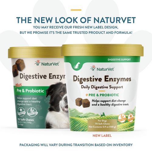 NaturVet Digestive Enzymes plus Probiotic Functional Soft Chews for Dogs