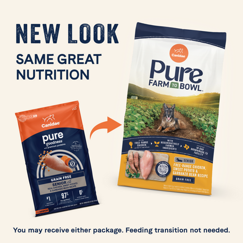 Canidae Pure Farm To Bowl Senior Free-Range Chicken, Sweet Potato & Garbanzo Bean Recipe Dog Food